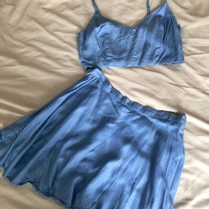 Two Piece Blue Mini Dress